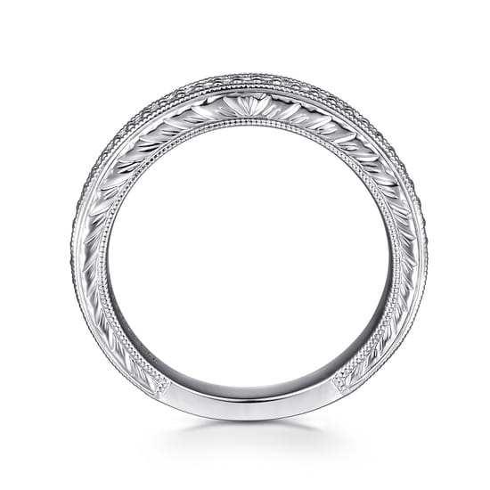 14K White Gold Diamond Matching Wedding Band angle 2