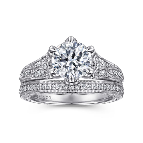 14K White Gold Diamond Matching Wedding Band
