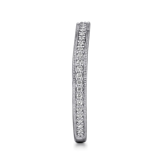 14K White Gold Diamond Matching Wedding Band angle 5