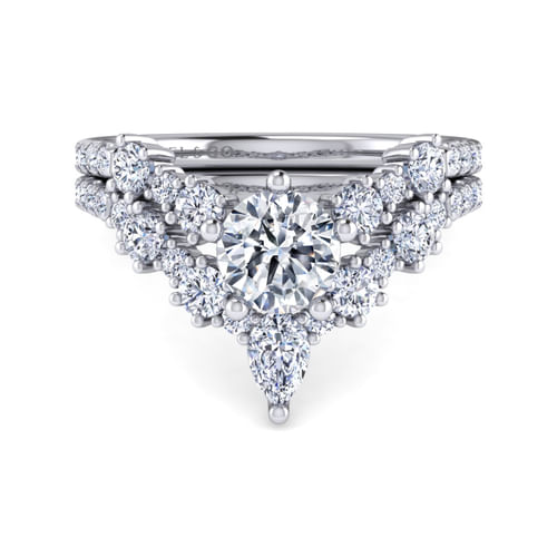 14K White Gold Diamond Matching Wedding Band