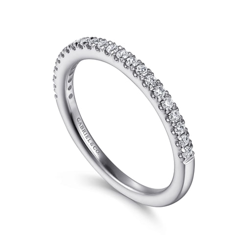 14K White Gold Diamond Matching Wedding Band