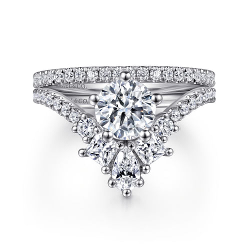 14K White Gold Diamond Matching Wedding Band