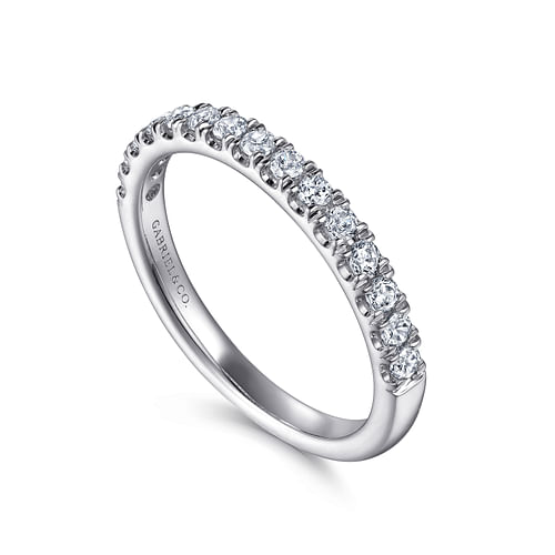 14K White Gold Diamond Matching Wedding Band