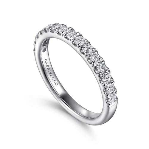 14K White Gold Diamond Matching Wedding Band
