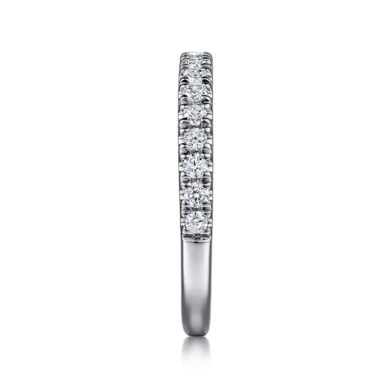14K White Gold Diamond Matching Wedding Band angle 5