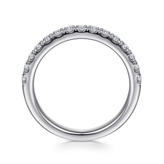14K White Gold Diamond Matching Wedding Band angle 2