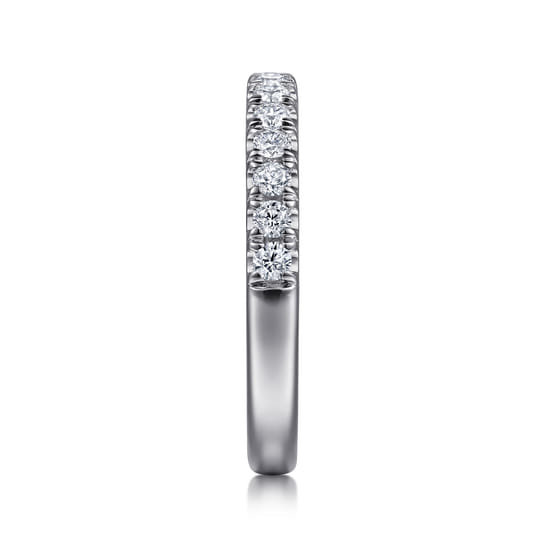 14K White Gold Diamond Matching Wedding Band angle 5