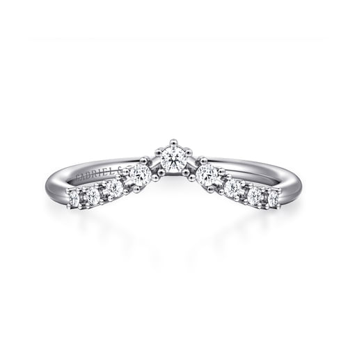 14K White Gold Diamond Matching Wedding Band