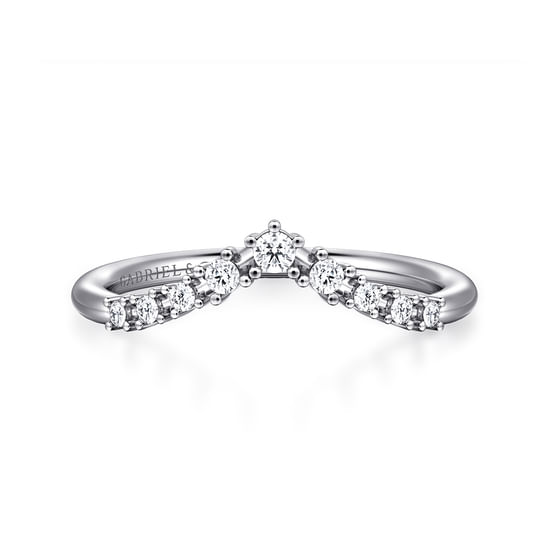 Gabriel - 14K White Gold Diamond Matching Wedding Band