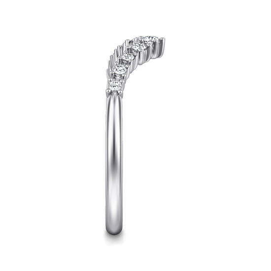 14K White Gold Diamond Matching Wedding Band angle 5