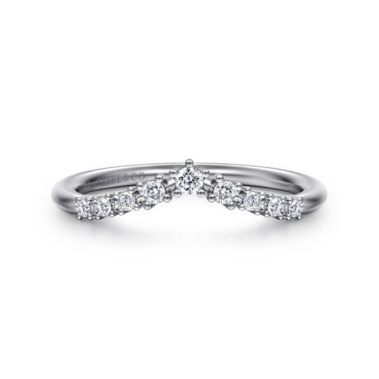 14K White Gold Diamond Matching Wedding Band