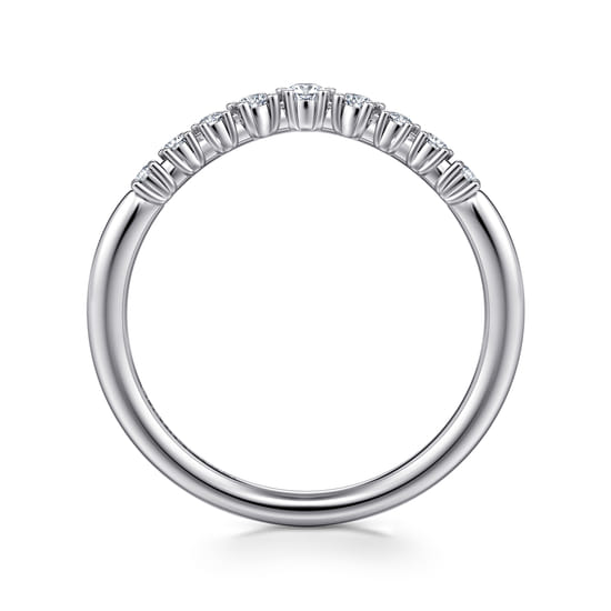 14K White Gold Diamond Matching Wedding Band angle 2