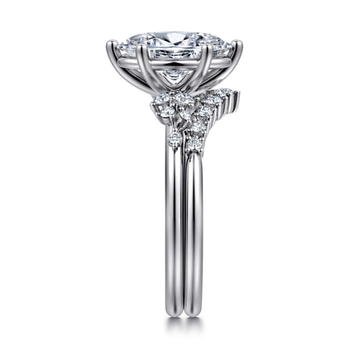 14K White Gold Diamond Matching Wedding Band