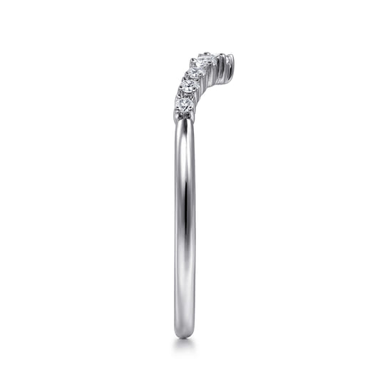 14K White Gold Diamond Matching Wedding Band angle 5