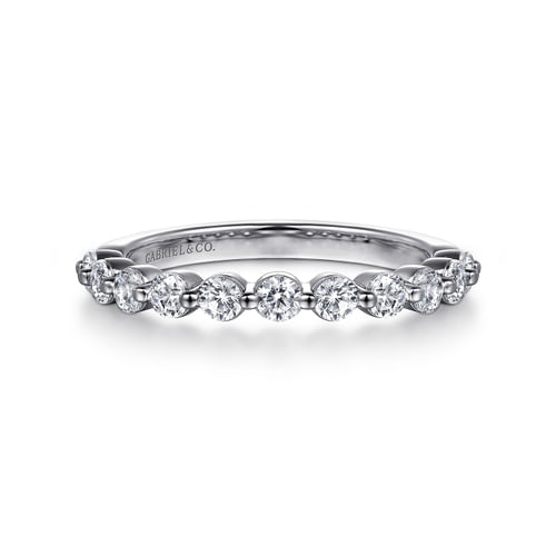 14K White Gold Diamond Matching Wedding Band