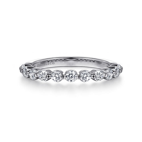 14K White Gold Diamond Matching Wedding Band