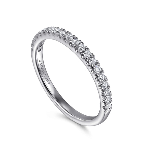 14K White Gold Diamond Matching Wedding Band