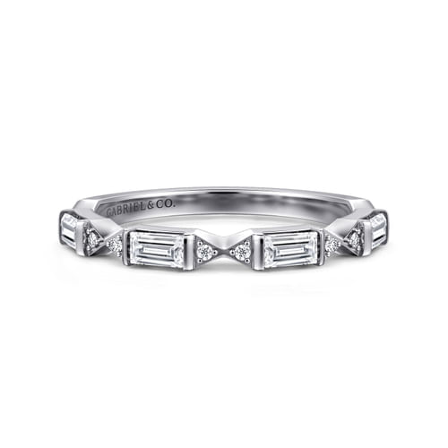 14K White Gold Diamond Matching Wedding Band