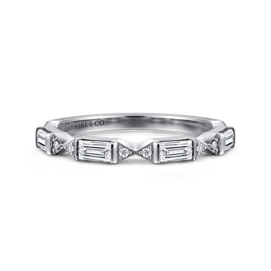 Gabriel - 14K White Gold Diamond Matching Wedding Band