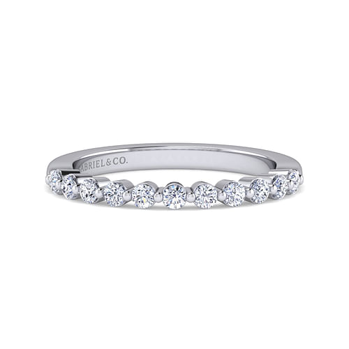 14K White Gold Diamond Matching Wedding Band