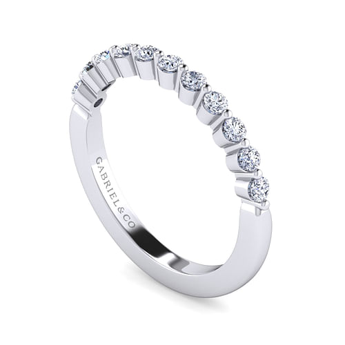 14K White Gold Diamond Matching Wedding Band