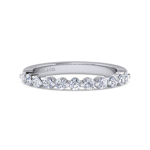 14K White Gold Diamond Matching Wedding Band