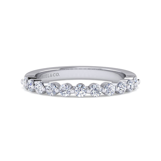 Gabriel - 14K White Gold Diamond Matching Wedding Band