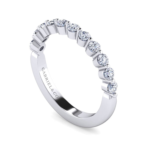 14K White Gold Diamond Matching Wedding Band