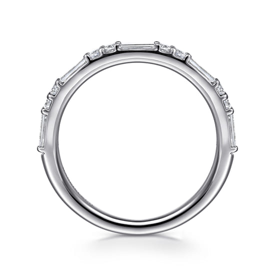 14K White Gold Diamond Matching Wedding Band angle 2