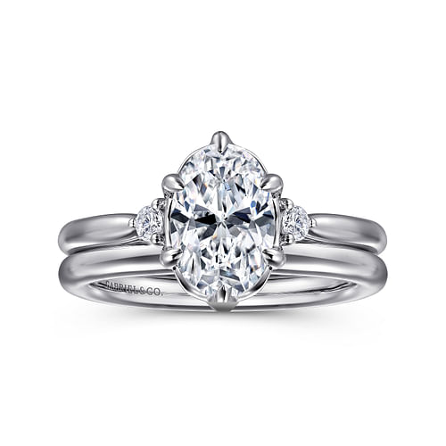 14K White Gold Diamond Matching Wedding Band