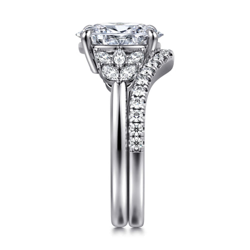 14K White Gold Diamond Matching Wedding Band