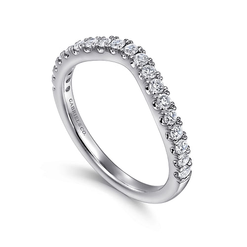 14K White Gold Diamond Matching Wedding Band