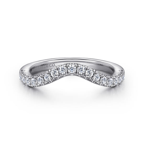 Gabriel - 14K White Gold Diamond Matching Wedding Band Gabriel - 14K White Gold Diamond Matching Wedding Band