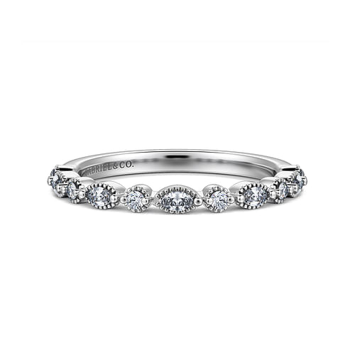 14K White Gold Diamond Matching Wedding Band