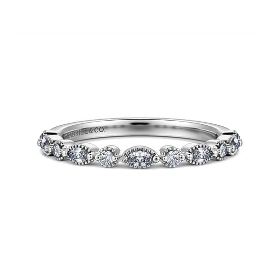 Gabriel - 14K White Gold Diamond Matching Wedding Band