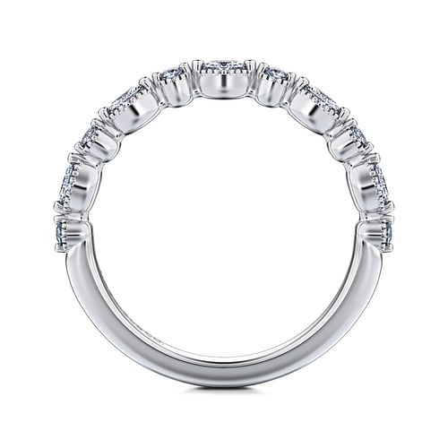 14K White Gold Diamond Matching Wedding Band
