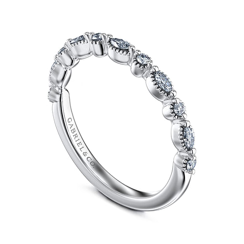 14K White Gold Diamond Matching Wedding Band