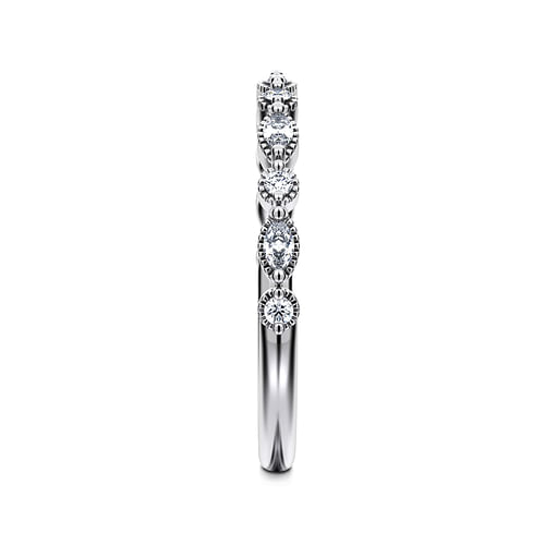 14K White Gold Diamond Matching Wedding Band