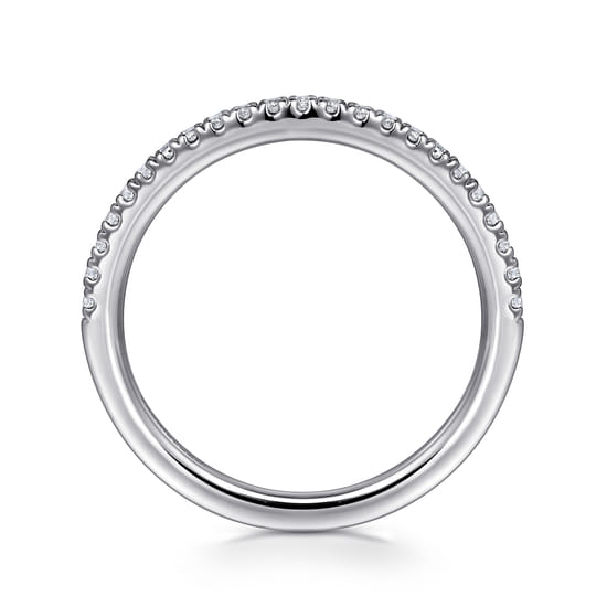 14K White Gold Diamond Matching Wedding Band angle 2