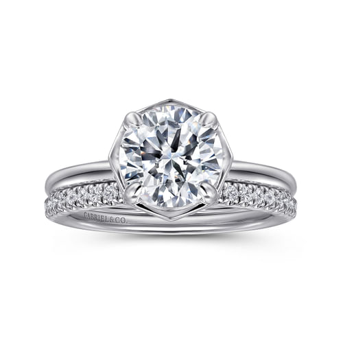 14K White Gold Diamond Matching Wedding Band