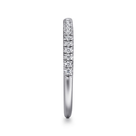 14K White Gold Diamond Matching Wedding Band angle 5