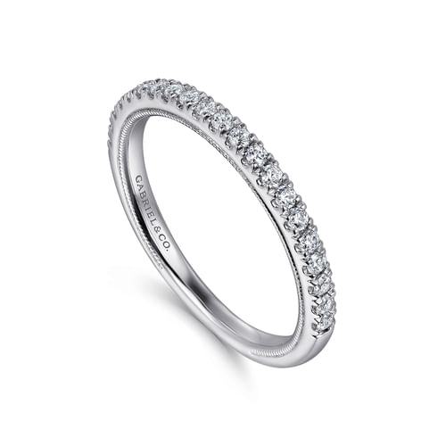 14K White Gold Diamond Matching Wedding Band