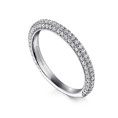 14K White Gold Diamond Matching Wedding Band