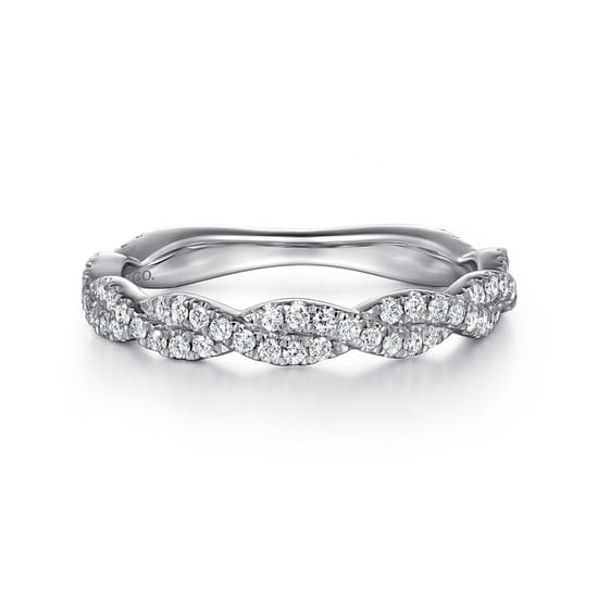 Gabriel - 14K White Gold Diamond Matching Wedding Band
