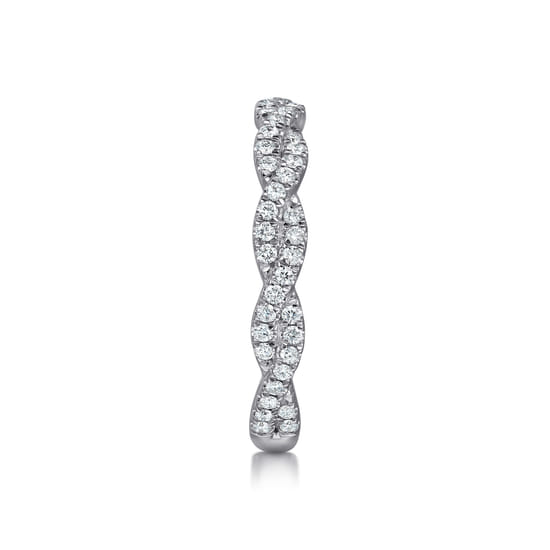 14K White Gold Diamond Matching Wedding Band angle 5