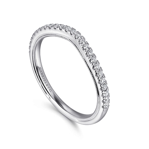 14K White Gold Diamond Matching Wedding Band