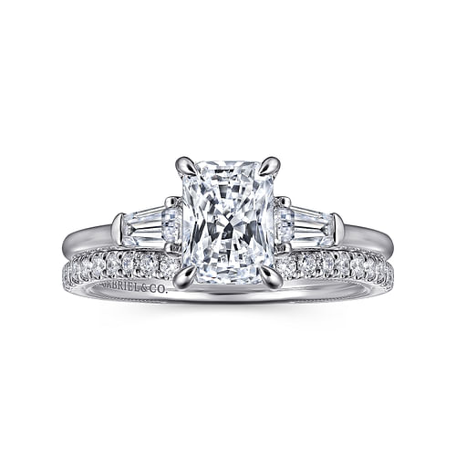 14K White Gold Diamond Matching Wedding Band