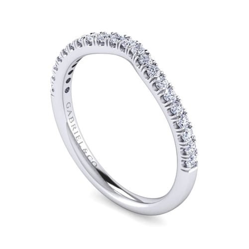 14K White Gold Diamond Matching Wedding Band