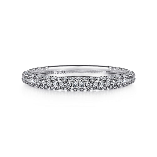 14K White Gold Diamond Matching Wedding Band