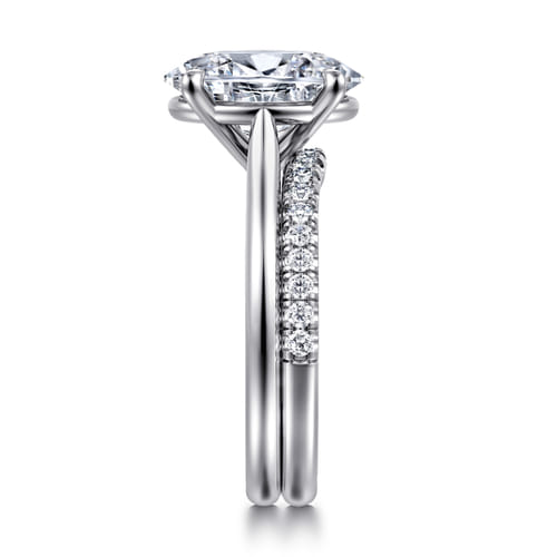 14K White Gold Diamond Matching Wedding Band